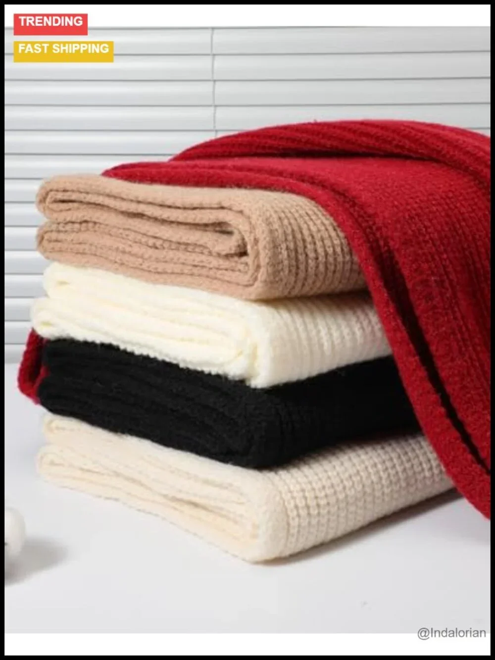 Long Warm Knit Scarf Soft Wrap Winter Scarf for Women
